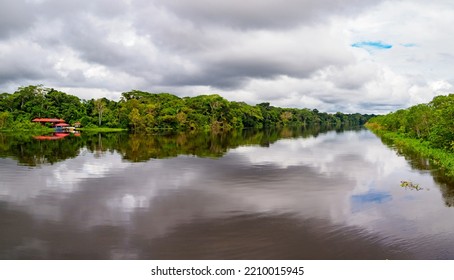 Checkpoint At The Entrance To Reserva Nacional Pacaya Samiria From The Marañón River (Maranon) - A Protected Area Located In The Loreto Region, Peru, Amazonia, South America.