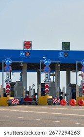 Checkpoint for the toll road section                               