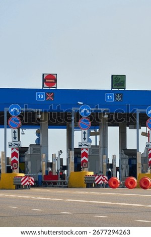 Checkpoint for the toll road section                               