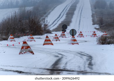 Checkpoint In The Zone Of Military Conflict, Eastern Ukraine, Avdeevka