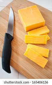 Cheddar Cheese Block And Slices