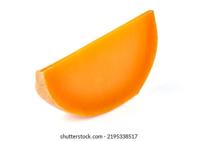 Cheddar Cheese, Isolated On White Background