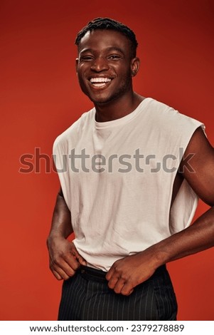 Similar – Image, Stock Photo cheerful African musician