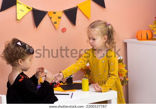 cheerful-boy-girl-costume-make-craft-stock-photo-2200537787-shutterstock