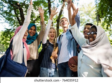 Cheerful Diverse Teenagers 