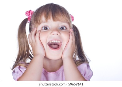Cheerful Girl Holding Her Cheeks Her Stock Photo 59659141 | Shutterstock