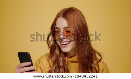 Similar – Image, Stock Photo beautiful caucasian woman watching sunset in countryside. Relax and lifestyle outdoors