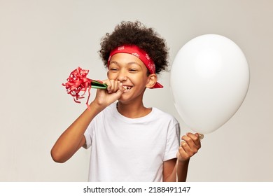 1,218 Kid Blowing Horn Images, Stock Photos & Vectors 