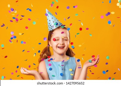 Happy Birthday Child Girl Confetti On Stock Photo 1299273646 | Shutterstock