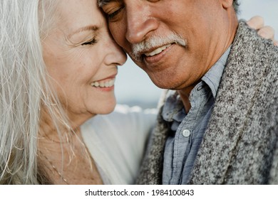 Cheerful senior couple dancing on Santa Monica Pier - Powered by Shutterstock