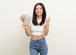 Woman Dollars Hand. Image & Photo (Free Trial)