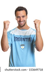 Cheering Argentinian Soccer Fan