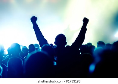 Cheering Crowd At Concert