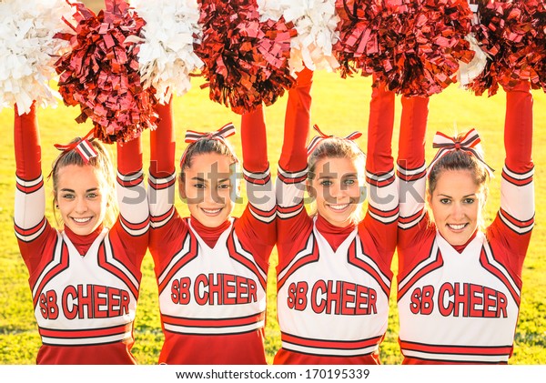 Cheerleaders Team Stock Photo (Edit Now) 170195339