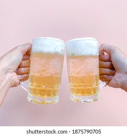 Cheers with Homemade butterbeer for party