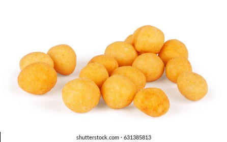 Cheese Balls isolated on white background - Shutterstock ID 631385813