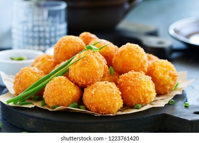 Cheese Balls Tomato Sauce Stock Photo 1223761420 