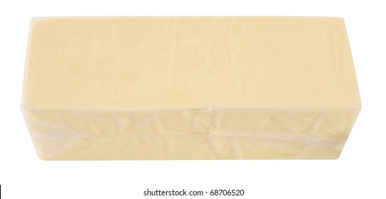 Cheese Block Packaging. Isolated