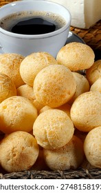 Cheese bread and coffee, breakfast