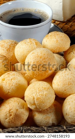 Cheese bread and coffee, breakfast
