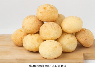 Cheese Bread (pão De Queijo) On Cutting Board