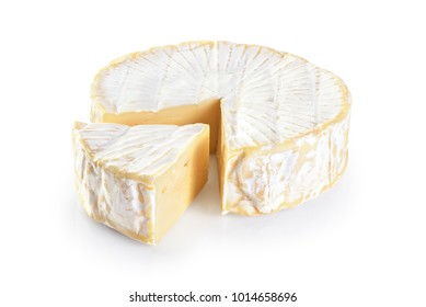 Cheese Brie Isolated On White Background.