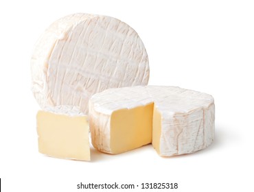 Cheese Brie On A White Background