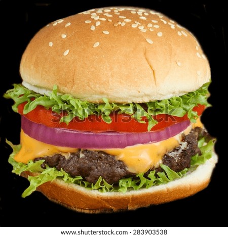 Similar – Image, Stock Photo fresh homemade burger Meat