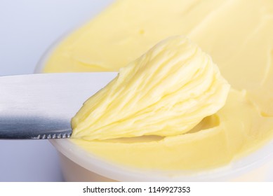 Cheese Butter Or Margarine With Knife 