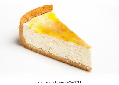 Cheese Cake Isolated On White Background