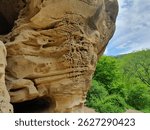 Cheese caves in Karachay-Cherkessia are a natural formation consisting of several caves with stalactites and stalagmites, rare mineral formations.