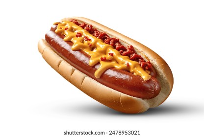 Cheese and Chili Topped Hot Dog - Powered by Shutterstock