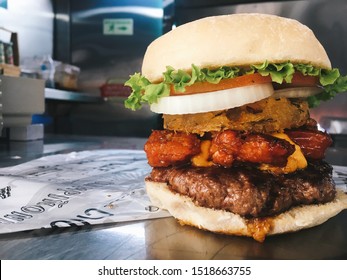 Cheese Chorizo Grilled Burger Foodtruck