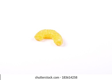 Cheese Curls Isolated On A White Background 