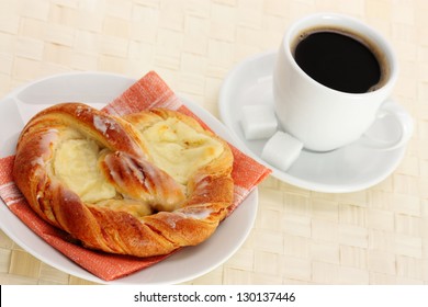 Cheese Danish and Coffee Cup