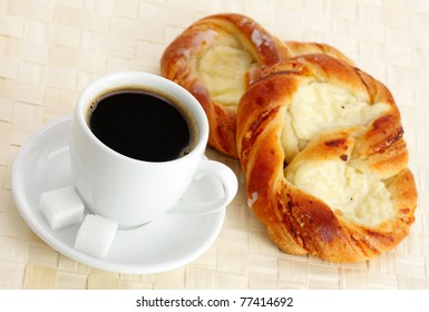 Cheese Danish And Coffee Cup