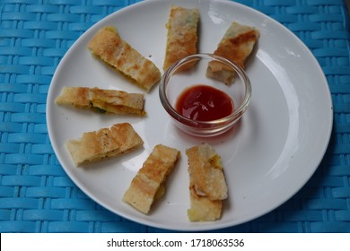 Cheese Dosa Served As Bites,  South Indian Food