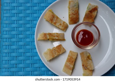 Cheese Dosa Served As Bites,  South Indian Food