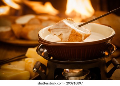 Cheese Fondue,Traditional Swiss Food For Winter