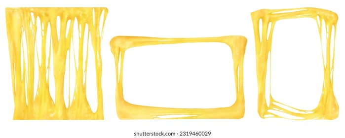Marcos de queso sobre un fondo blanco aislado