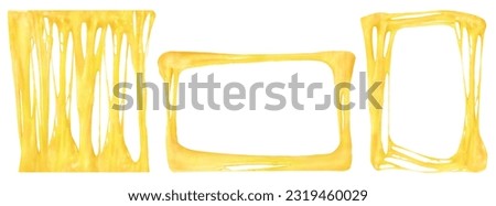 Cheese frames on a white isolated background