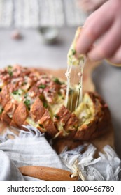 Cheese, Garlic And Bacon Pull Apart Sourdough Loaf