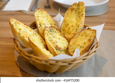 Cheese Garlic Bread In Basket