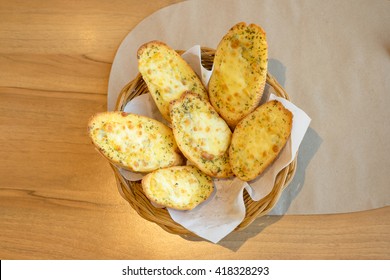 Cheese Garlic Bread In Basket