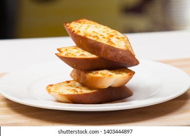 Cheese Garlic Bread In Plate