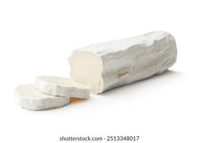 Cheese: Goat with clipping paths abstract white background