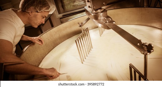 Cheese Maker -Traditional Cheese Making At A Creamery,