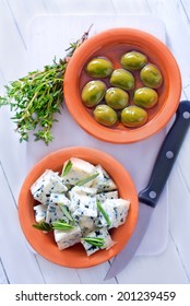 cheese with olives