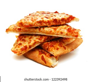 Cheese Pizza with white background, close up