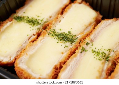 Cheese Pork Cutlet on a Plate	